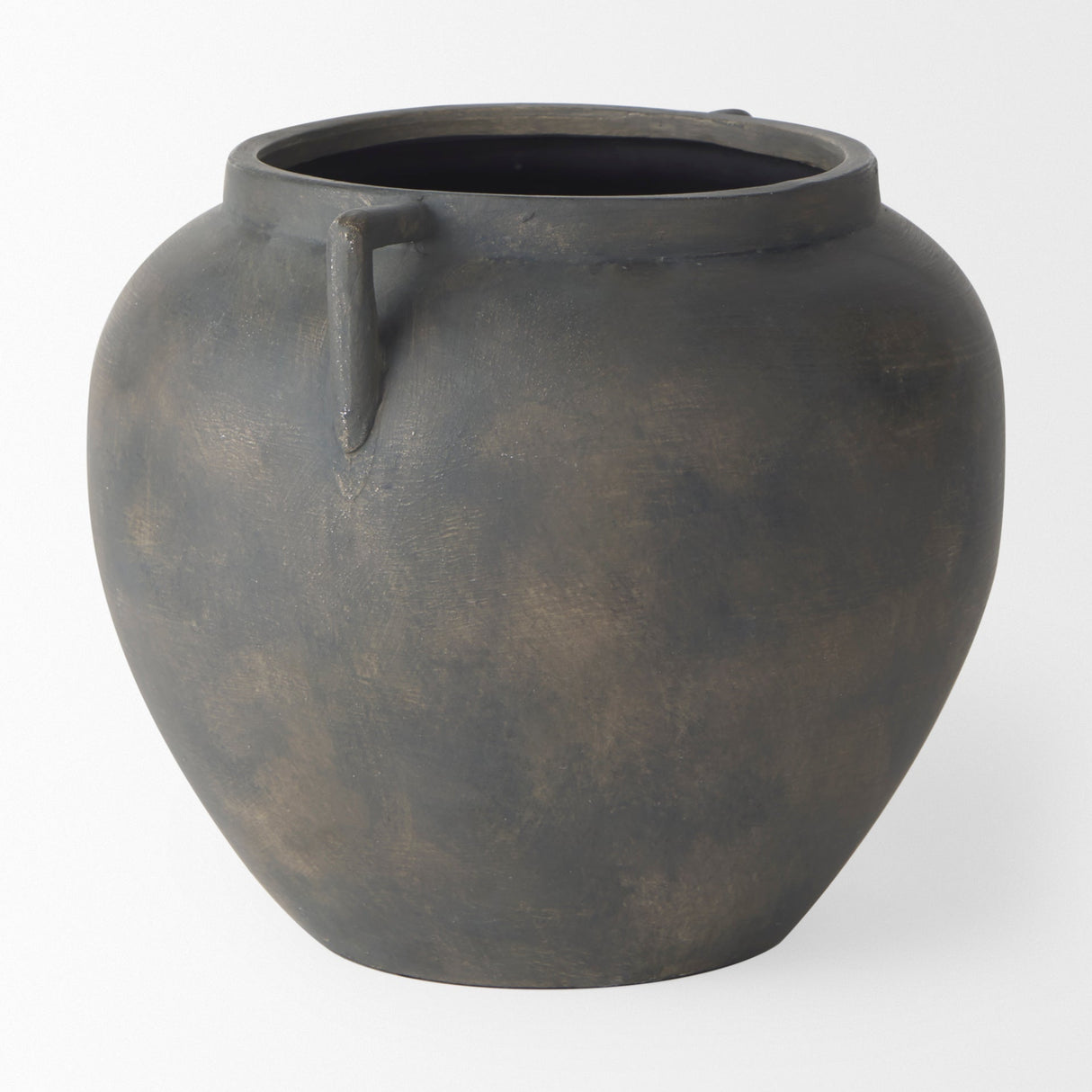 Kilian Short Brown-Gray Double Ear Vase by Mercana at Eve Furniture