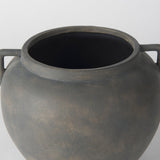Kilian Short Brown-Gray Double Ear Vase by Mercana at Eve Furniture