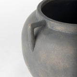 Kilian Short Brown-Gray Double Ear Vase by Mercana at Eve Furniture