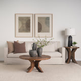 Kilian Short Brown-Gray Double Ear Vase by Mercana at Eve Furniture