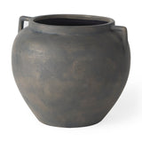 Kilian Short Brown-Gray Double Ear Vase by Mercana at Eve Furniture