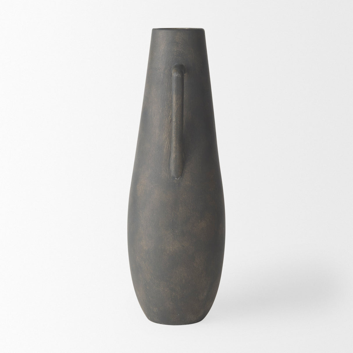 Kilian Tall Matte Brown-Gray Double Ear Vase by Mercana at Eve Furniture