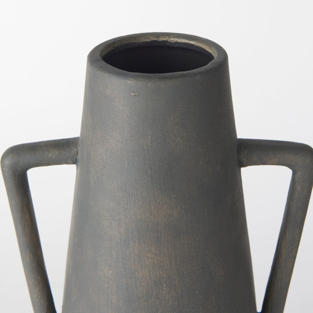 Kilian Tall Matte Brown-Gray Double Ear Vase by Mercana at Eve Furniture