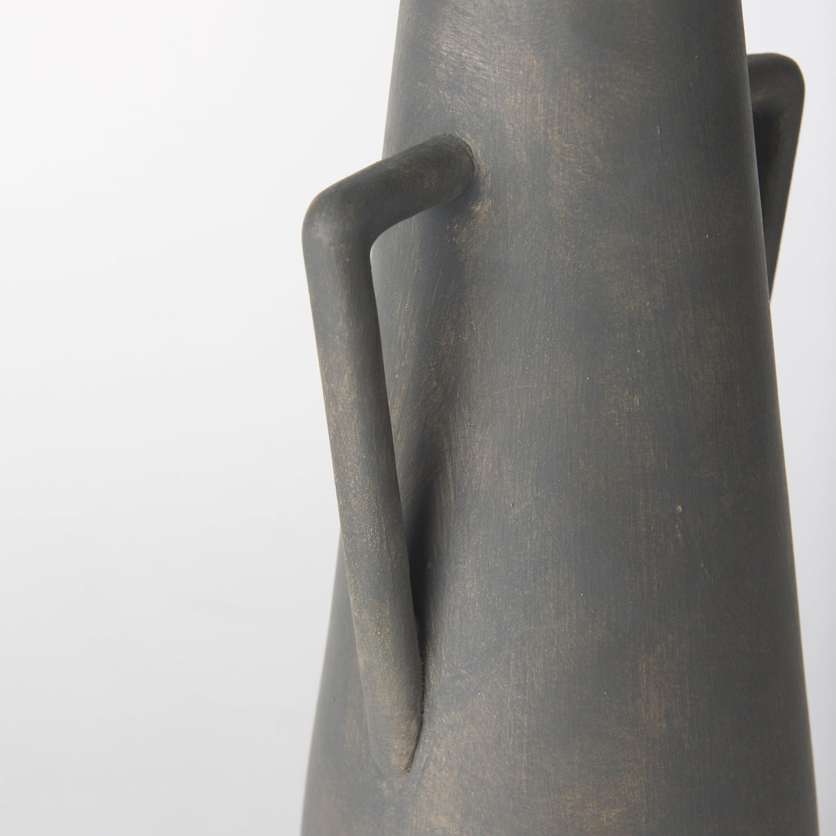 Kilian Tall Matte Brown-Gray Double Ear Vase by Mercana at Eve Furniture