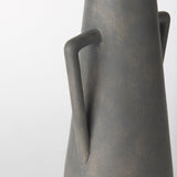 Kilian Tall Matte Brown-Gray Double Ear Vase by Mercana at Eve Furniture
