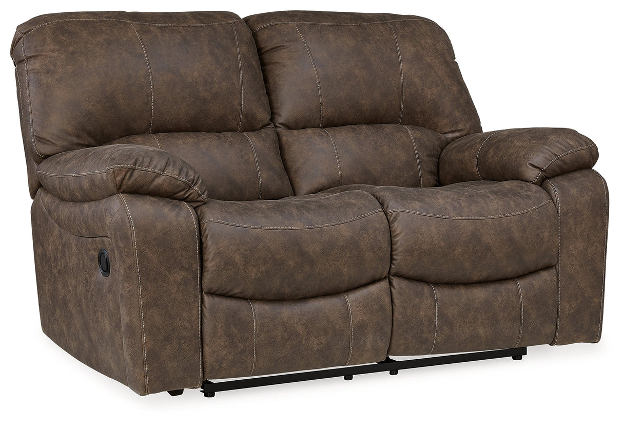 Kilmartin Chocolate Reclining Loveseat