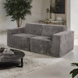 Kimara Dark Gray Compressed Foam Loveseat by Furniture of America at Eve Furniture