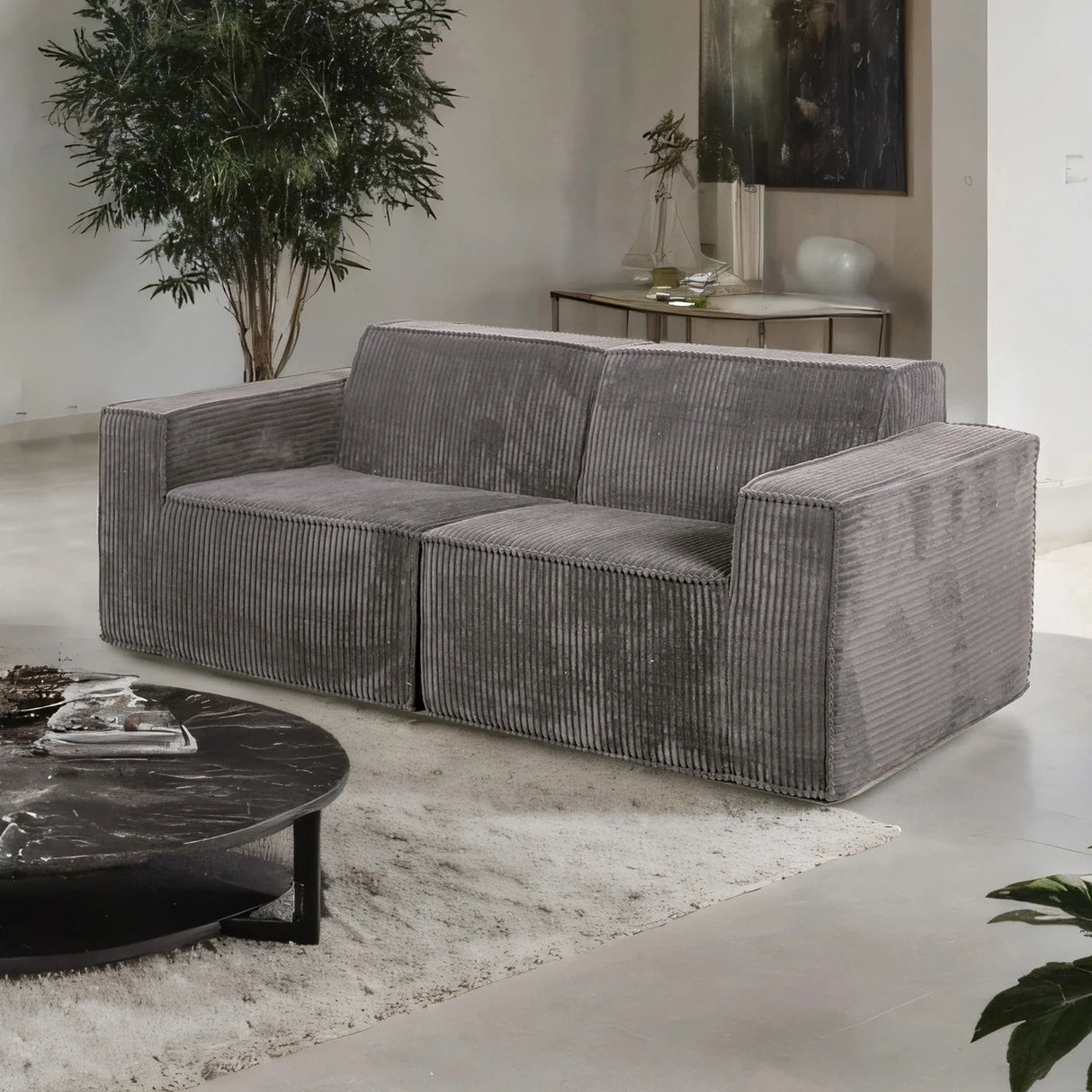 Kimara Dark Gray Compressed Foam Loveseat by Furniture of America at Eve Furniture