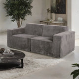Kimara Dark Gray Compressed Foam Loveseat by Furniture of America at Eve Furniture