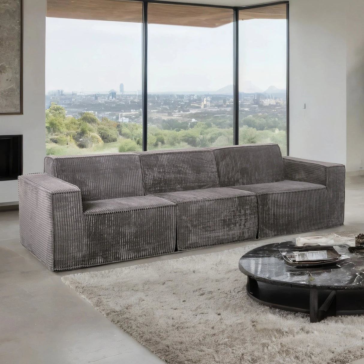 Kimara Dark Gray Compressed Foam Sofa by Furniture of America at Eve Furniture