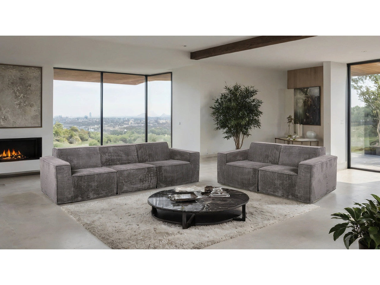 Kimara Dark Gray Sofa & Loveseat by Furniture of America at Eve Furniture