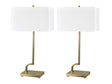 Kimber Gold Table Lamp (Set of 2) by Crestview at Eve Furniture