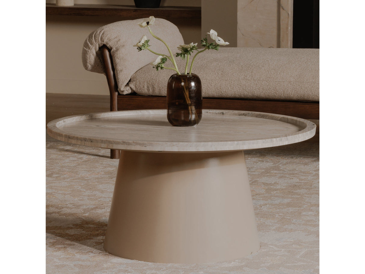 Kimberley White Marble Coffee Table by MOES at Eve Furniture
