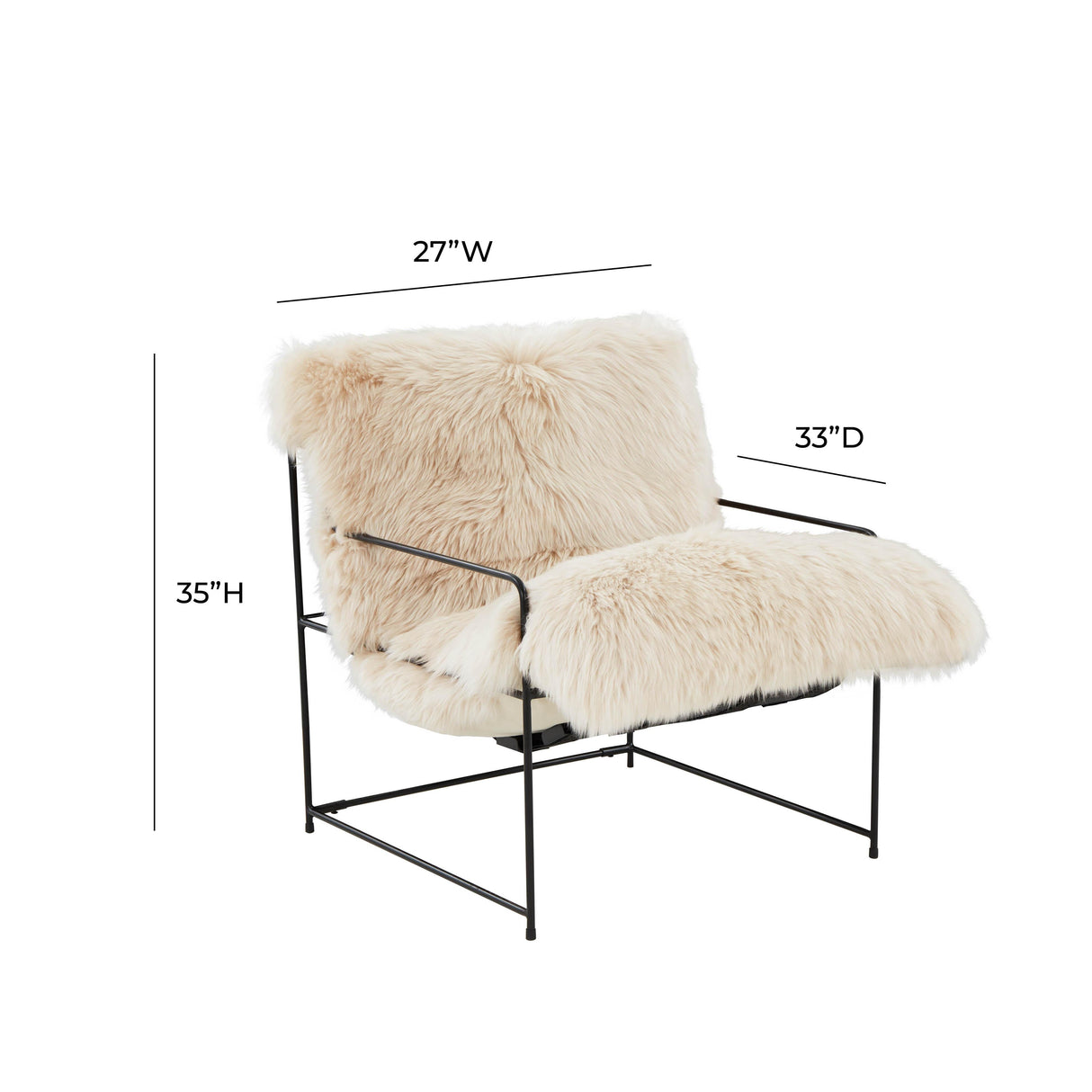 Kimi Genuine Sheepskin Accent Chair by TOV Furniture at Eve Furniture