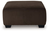Kimlee Chocolate Oversized Accent Ottoman by Ashley at Eve Furniture