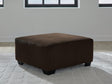 Kimlee Chocolate Oversized Accent Ottoman by Ashley at Eve Furniture