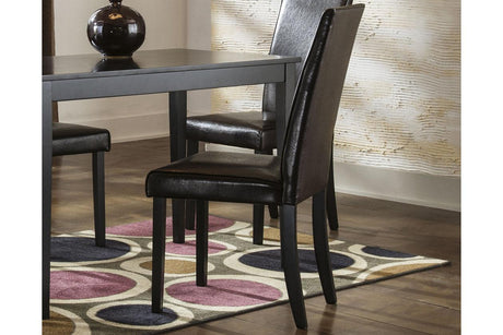 Kimonte Dark Brown Dining Chair, Set of 2 by Ashley at Eve Furniture