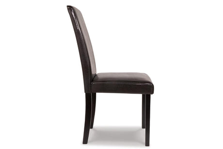 Kimonte Dark Brown Dining Chair, Set of 2 by Ashley at Eve Furniture