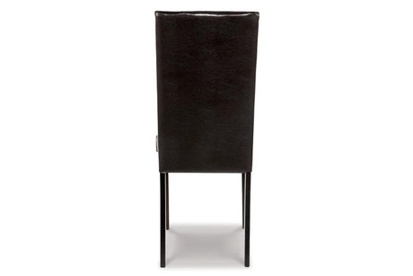 Kimonte Dark Brown Dining Chair, Set of 2 by Ashley at Eve Furniture