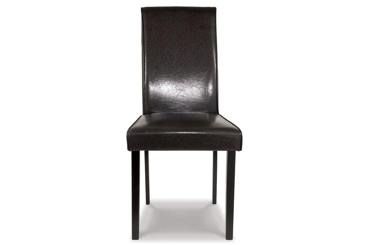 Kimonte Dark Brown Dining Chair, Set of 2 by Ashley at Eve Furniture