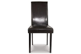 Kimonte Dark Brown Dining Chair, Set of 2 by Ashley at Eve Furniture