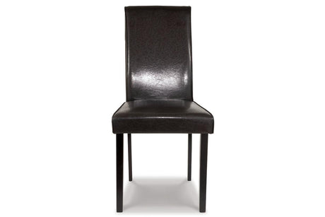 Kimonte Dark Brown Dining Chair, Set of 2 by Ashley at Eve Furniture