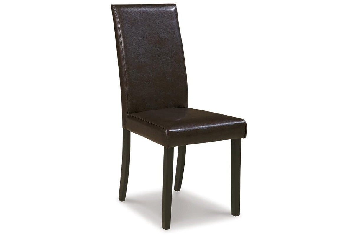 Kimonte Dark Brown Dining Chair, Set of 2 by Ashley at Eve Furniture
