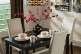 Kimonte Dark Brown Dining Table and 4 Chairs by Ashley at Eve Furniture