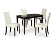 Kimonte Dark Brown Dining Table and 4 Chairs by Ashley at Eve Furniture
