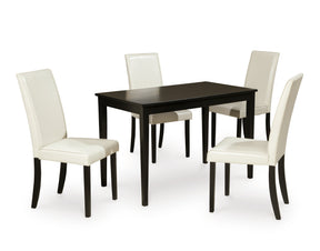 Kimonte Dark Brown Dining Table and 4 Chairs by Ashley at Eve Furniture