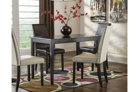 Kimonte Dark Brown Dining Table by Ashley at Eve Furniture