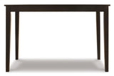 Kimonte Dark Brown Dining Table by Ashley at Eve Furniture
