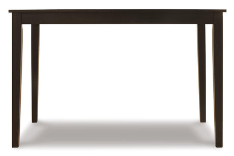 Kimonte Dark Brown Dining Table by Ashley at Eve Furniture