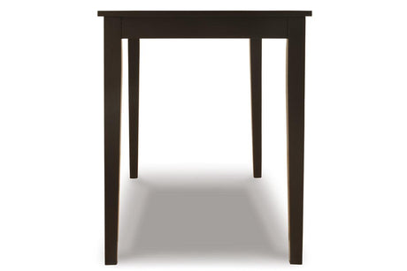 Kimonte Dark Brown Dining Table by Ashley at Eve Furniture