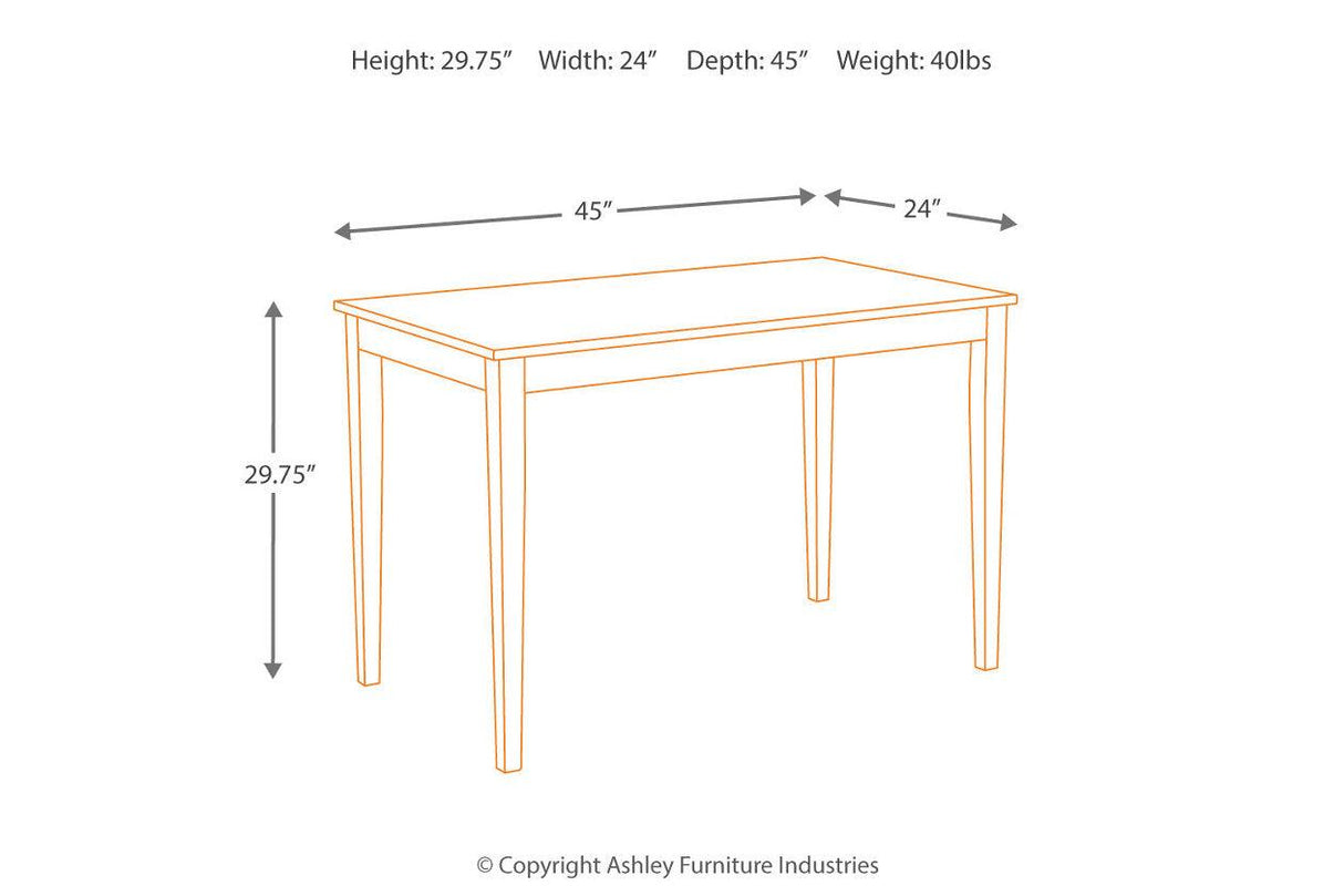 Kimonte Dark Brown Dining Table by Ashley at Eve Furniture