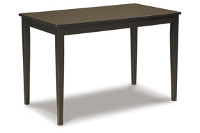 Kimonte Dark Brown Dining Table by Ashley at Eve Furniture
