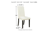 Kimonte Ivory Dining Chair, Set of 2 by Ashley at Eve Furniture