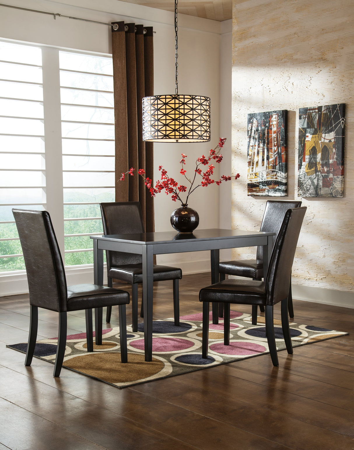 Kimonte Multi Dining Table and 4 Chairs by Ashley at Eve Furniture