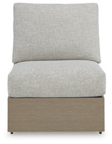 Kimpton Isle Brown/Beige Outdoor Armless Chair with Cushion