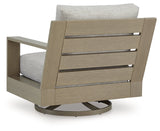 Kimpton Isle Brown/Beige Outdoor Swivel Lounge Chair with Cushion