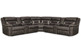 Kincord Midnight 3-Piece Power Reclining Sectional by Ashley at Eve Furniture