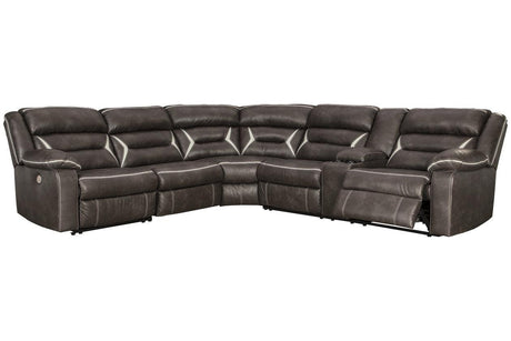 Kincord Midnight 4-Piece Power Reclining LAF Sectional by Ashley at Eve Furniture