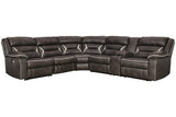 Kincord Midnight 4-Piece Power Reclining LAF Sectional by Ashley at Eve Furniture