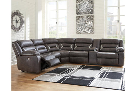 Kincord Midnight 4-Piece Power Reclining LAF Sectional by Ashley at Eve Furniture