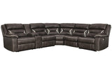 Kincord Midnight 4-Piece Power Reclining RAF Sectional by Ashley at Eve Furniture