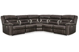 Kincord Midnight 5-Piece Power Reclining Sectional by Ashley at Eve Furniture