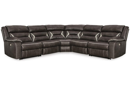 Kincord Midnight 5-Piece Power Reclining Sectional by Ashley at Eve Furniture
