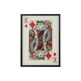 King of Diamonds II Playing Card a Paper Mosaik Collage Framed Art under Glass by Mercana at Eve Furniture