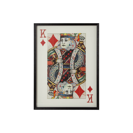 King of Diamonds II Playing Card a Paper Mosaik Collage Framed Art under Glass by Mercana at Eve Furniture