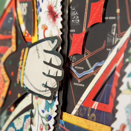 King of Diamonds II Playing Card a Paper Mosaik Collage Framed Art under Glass by Mercana at Eve Furniture